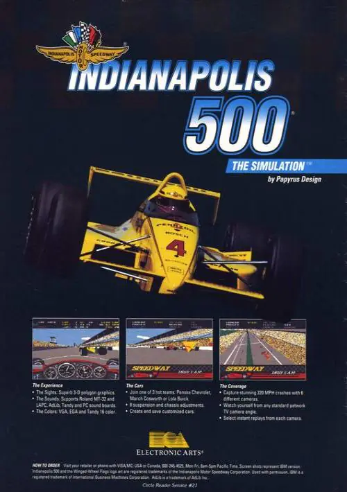 Indianapolis 500 (1989)(Electronic Arts) ROM download